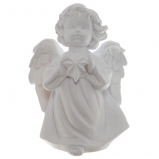 626433 Фигура декоративная "Ангелочек со звездочкой" (цвет белый), L11W8H15 cм (1-9)