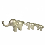 713464 Набор из 3-х декоративных фигурок "Семья слонов" (серебристо-бежевый) L57W15H8,5 (1-2)