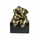 718019 Фигура декоративная "Пара слоников" (золото), L7W6H11 см