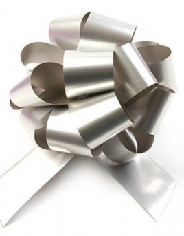 324/01-70 Бант шар металл серебро (32 мм)  10/уп