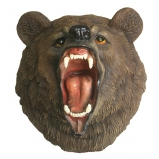 713247 Фигура декоративная навесная "Голова свирепого медведя"L28W41H41см (1)