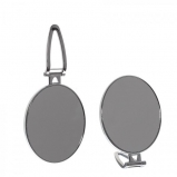608297 Зеркало настольное двустороннее с увеличением, L12,5 W1,5 H19 см