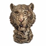 718481 Подставка под бутылку "Голова тигра" (бронза), L12W12H18,5 см