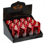 812891 Изделие декор Свеча "Красный Дед Мороз" (подсвет, LR44 х3шт) L4,7 W4,7 H9 см, блок из 12шт