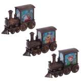 812896 Фигурка декор Паровоз "Гном/Олень/Эльф" (подсвет, AAAх2 н/п) L13 W4,5 H8,5 см, 3в.