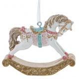 811349 Украшение новогоднее "Лошадка", L7,5 W2 H6,5 см, 12 шт/бл