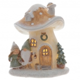 811176 Фигурка декоративная с подсветкой "Домик и гномы" (LR44х2), L13 W10 H15 см