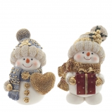 824794 Фигурка декоративная "Снеговик", L7,5 W6 H11 см, 2в.