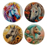 823730 Декоративная подставка под горячее "Лошадь", L10 W10 H0,5 см, 4в.