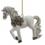 824187 Фигурка декоративная подвесная "Лошадка", L7 W2,5 H8 см