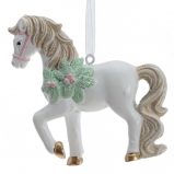 824188 Фигурка декоративная подвесная "Лошадка", L7 W2 H8 см