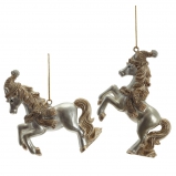 824190 Фигурка декоративная подвесная "Лошадка", L9 W2 H8 см, 2в.