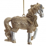 824197 Фигурка декоративная подвесная "Лошадка", L8 W2,5 H8 см