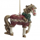 824201 Фигурка декоративная подвесная "Лошадка", L7 W2,5 H8 см