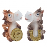 821426 Фигурка декоративная "Лошадка", L4,5 W4,5 H6,5 см, 2в.