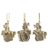 821441 Фигурка декоративная подвесная "Лошадка", L3 W1,5 H4 см, 3в.