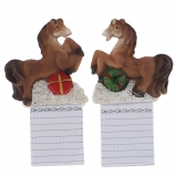 823351 Магнит "Лошадка с блокнотом", L6 W1,5 H11 см, 2в.