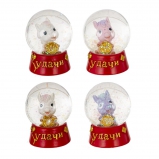 823377 Фигурка декор в стекл шаре "Лошадка", L4,5 W4,5 H5,5 см, 4в.