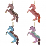 821703 Фигурка декоративная подвесная "Лошадка", L7,5 W1,5 H4,5 см, 4в.