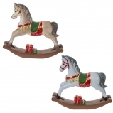 821705 Фигурка декоративная "Лошадка-качалка", L16 W3 H14 см, 2в., 4 шт/бл