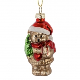 822452 Украшение новогоднее "Мишка", L4 W3,5 H8 см