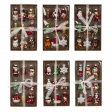 826105 Набор из 9 шт: Украшения ёлочные "Ассорти", 6 в., L21 W12 H4 см