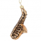 826157 Украшение новогоднее "Саксафон", L6 W2 H10 см