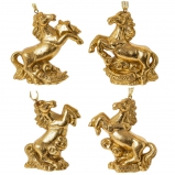 826217 Фигурка декоративная подвесная "Лошадка", L7 W3 H7 см, 4в.