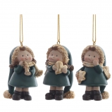 824833 Фигурка декоративная подвесная "Девочка", L3,5 W3 H6 см, 3в.