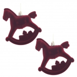 826190 Набор из 2шт, Украшение новогоднее "Лошадка", L11 W5 H10 см