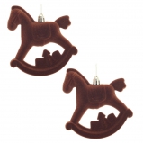 826193 Набор из 2шт, Украшение новогоднее "Лошадка", L11 W5 H10 см