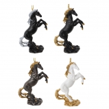 826495 Фигурка декоративная подвесная "Лошадь", L9 W4 H12 см, 4в.