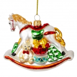 824677 Украшение новогоднее "Лошадка-качалка", L11 W4 H9 см
