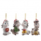 821681 Фигурка декоративная подвесная "Лошадка",  L4,5 W4 H7 см, 4в.