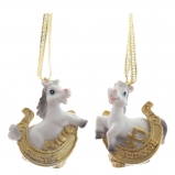 821691 Фигурка декоративная подвесная "Лошадка", L5 W2 H5 см, 2в.