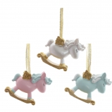 826200 Фигурка декоративная подвесная "Лошадка", L6 W2 H5 см, 3в.