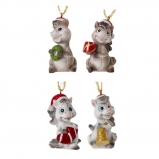 826293 Фигурка декоративная подвесная "Лошадка", L3 W3 H5 см, 4в.