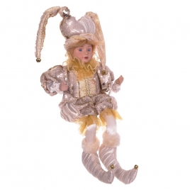 743874 Игрушка набивная "Клоун" (музыкальный) , сидячий L16 W28 H28 см, стоячий H46 см